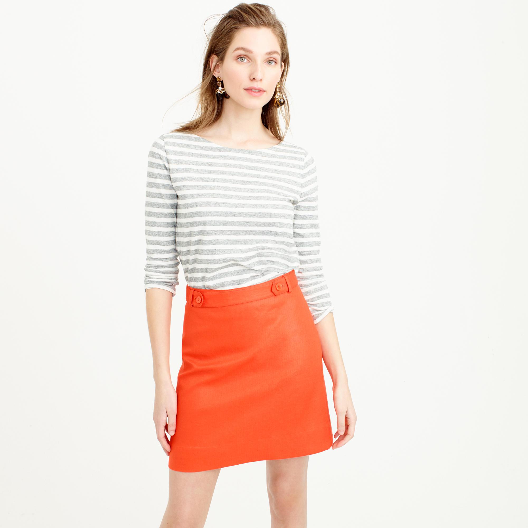 Mini Skirt in Bonded Linen